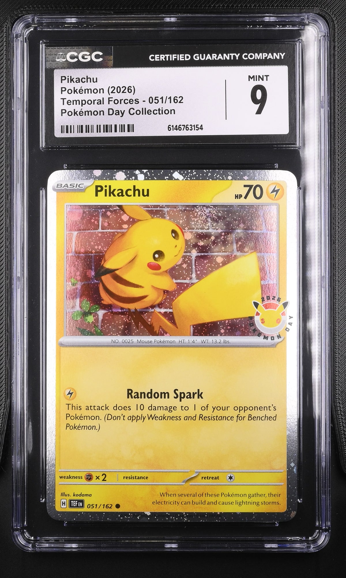 Pikachu #51 Pokemon Day 2026 CGC9