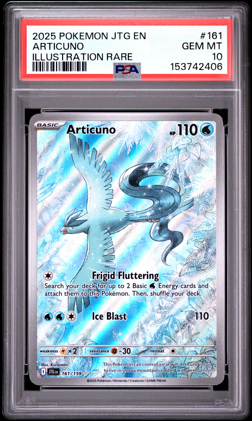 Articuno #161 fra Journey Together PSA 10