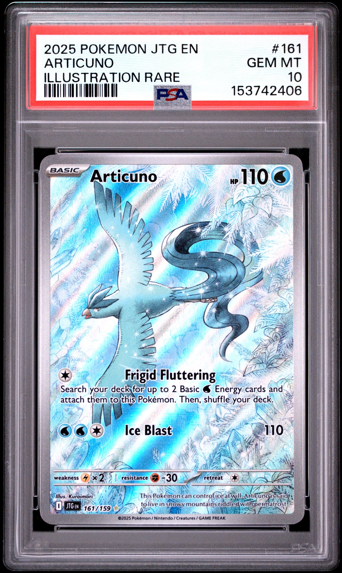 Articuno #161 fra Journey Together PSA 10