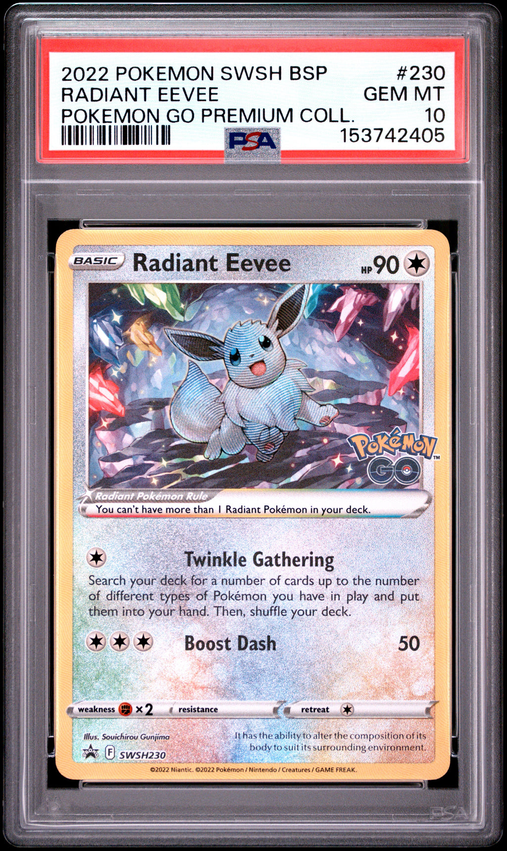 Radiant Eevee #230 PSA 10