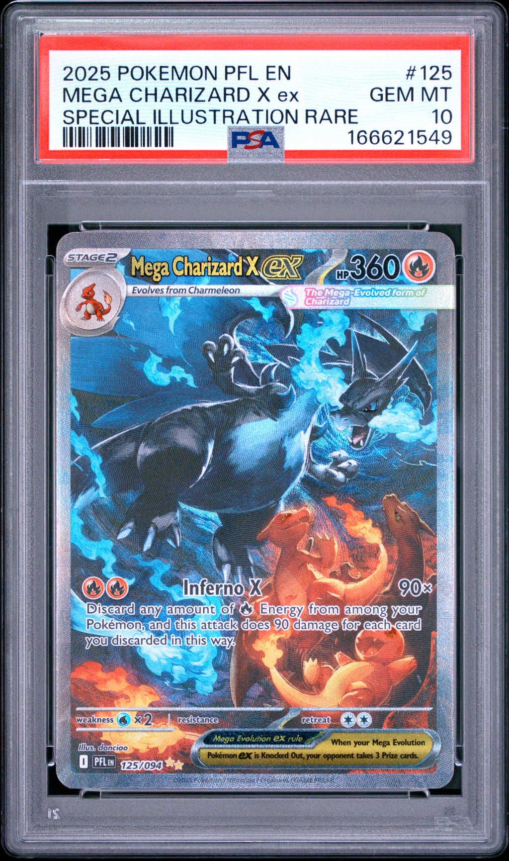 Mega Charizard x ex #125 PSA 10